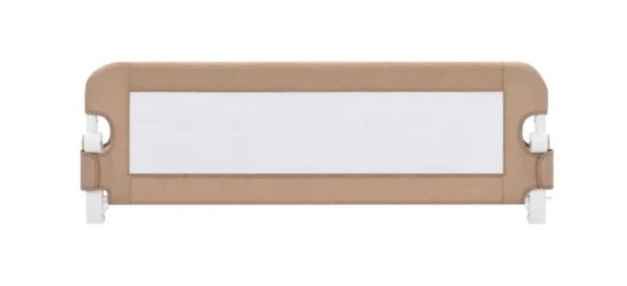vidaXL Balustradă protecție pat copii, gri taupe, 120x42 cm, poliester