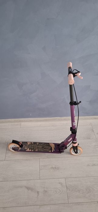 Trotinetă cu suspensii şi frână pe ghidon OXELO