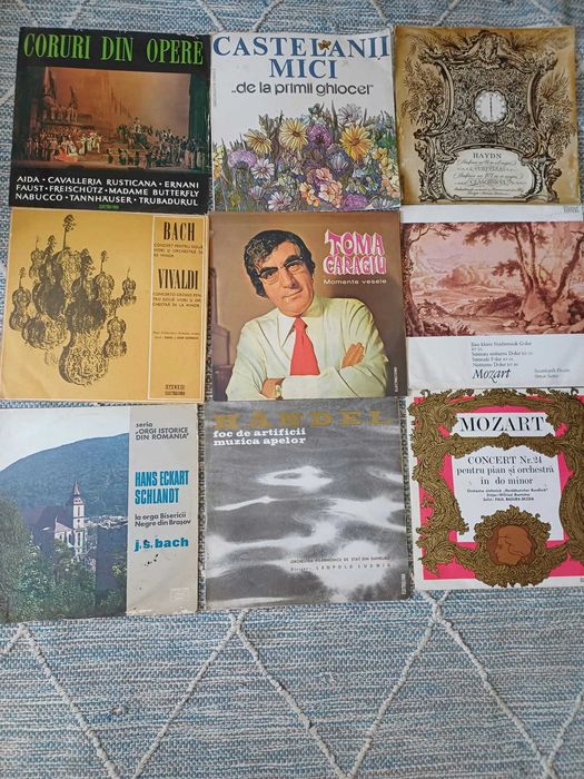 Colecție 15 viniluri clasice + Electrecord (Mozart, Haydn, Brahms, Bach, Handel, Toma Caragiu)