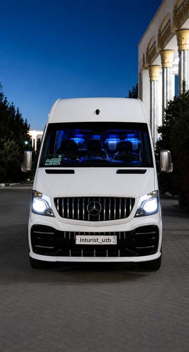 Oq Mercedes-Benz Sprinter haydovchi bilan | Transfer |Guruhli safarlar