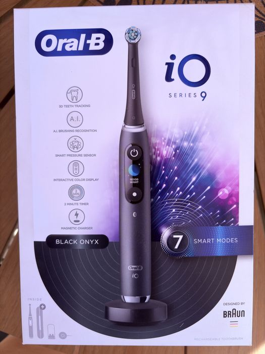Periuță de dinți electrică Oral-B iO Series 9 – Black Onyx (Vârf de gamă) + Toc de călătorie