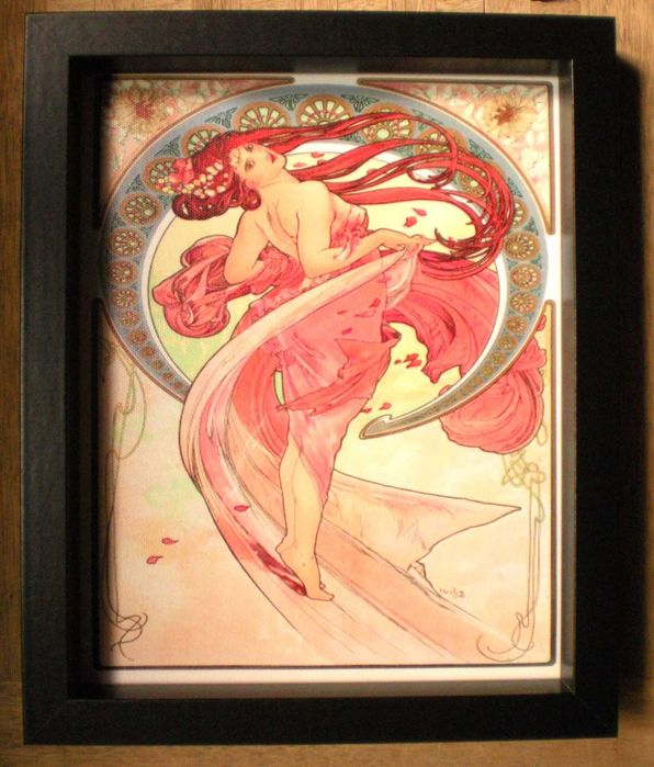 Colecţie 9 lucrări Alphonse Mucha_reproduceri pe pânză înrămată