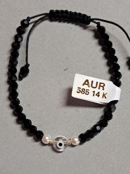 Brățară cu biluțe de aur