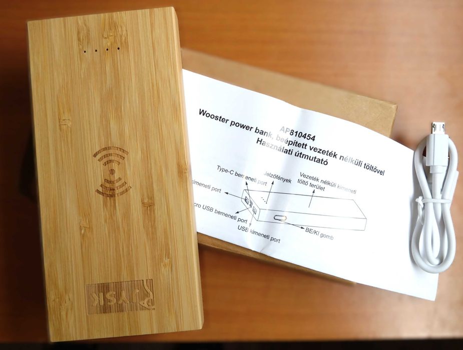 Преносима батерия, презареждаема + безжично зареждане