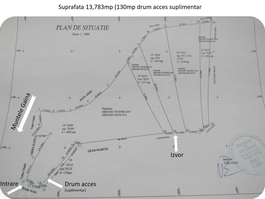 Vand teren intravilan Comuna Avram Iancu, Judetul Alba, Muntii Apuseni