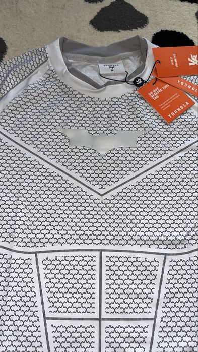 YoungLA tricou de compresie cu maneca scurta alb/negru/grey