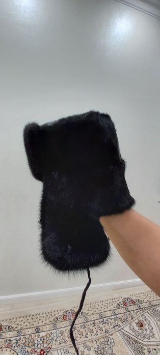 Шапка-ушанка норковая