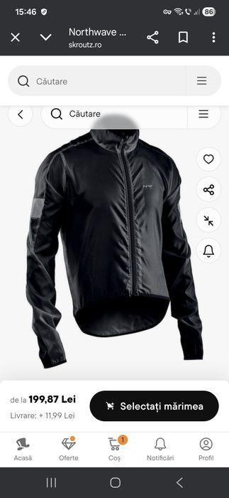 Jacheta ciclism Northwave Vortex XL