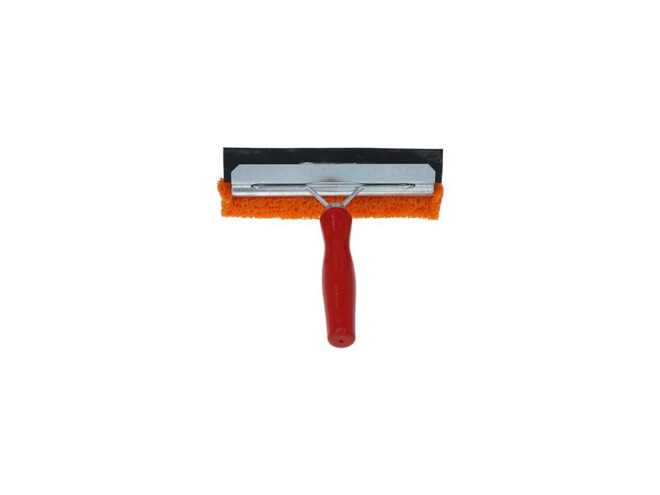 Racleta spalat geamuri auto Carpoint, cu burete din cauciuc natural si lamela pentru uscare, maner din lemn, latime 14,5 cm