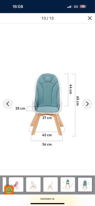 Scaun de masa 2 in 1 pentru bebelusi KINDERKRAFT
