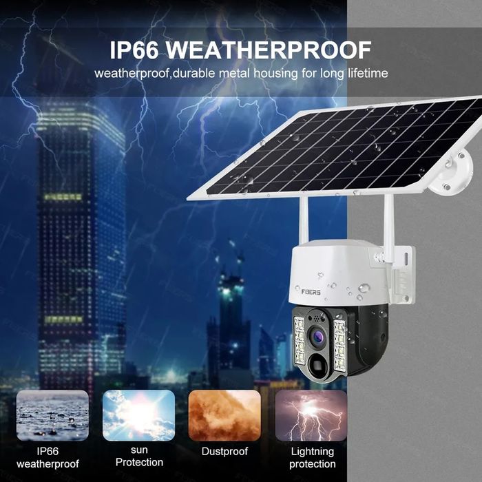 Солнечная камера PTZ 360 FullHD 4G sim-картой, Solar camera