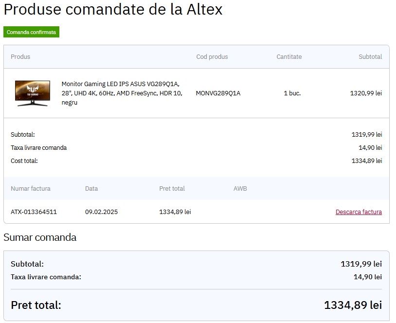 Monitor IPS 4k TUG Gaming 60hz