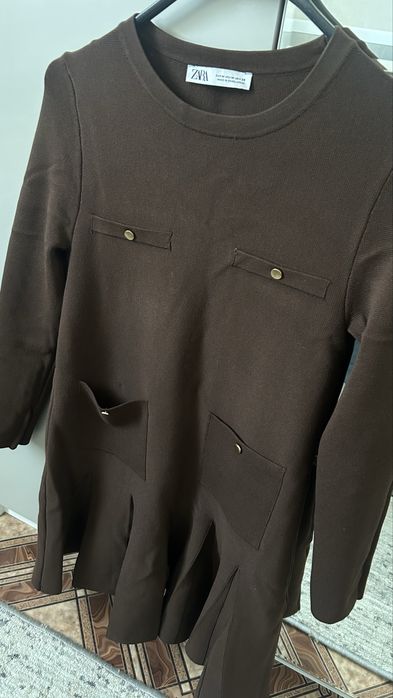 Платье ZARA, коричневая