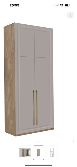 Шкаф для вещей бежевый