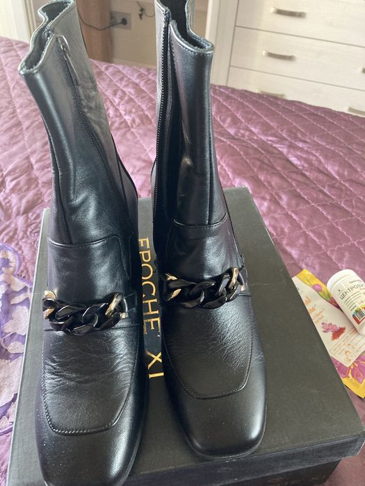 Ботинки кожаные