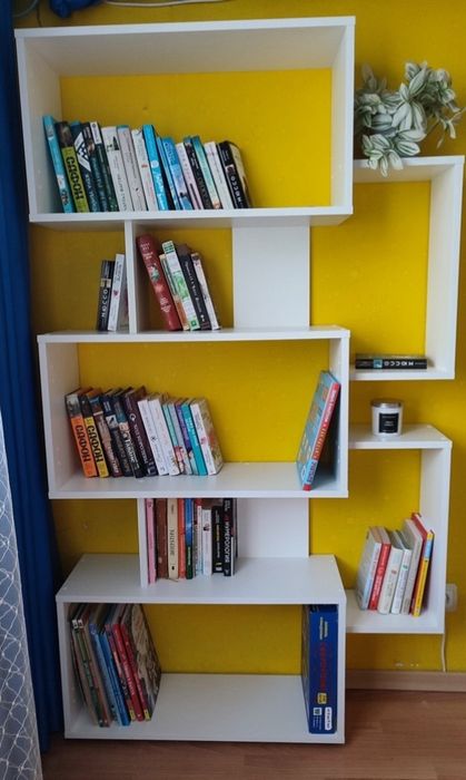 Белый стеллаж для хранения вещей Алекс