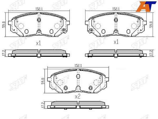 Колодки тормозные перед  Kia Sorento