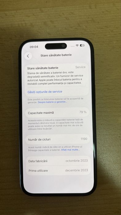 iPhone 15 128 GB 79% Baterie