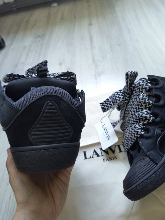 Lanvin curb low negru alb 41