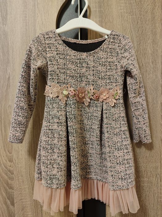 Детска рокля с дълъг ръкав 2г