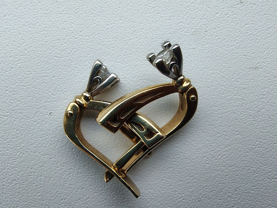 Золотые серьги,сережка 585проба