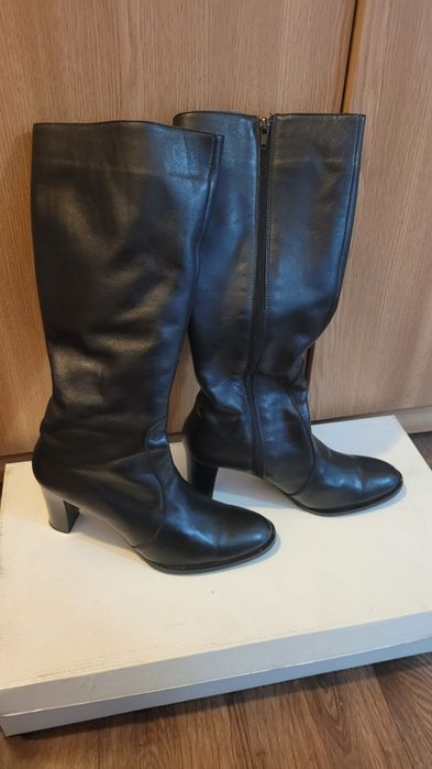 Cizme piele cu toc, nr 39