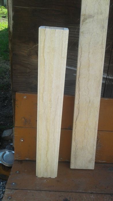 Керамогранит, перила с балясинами