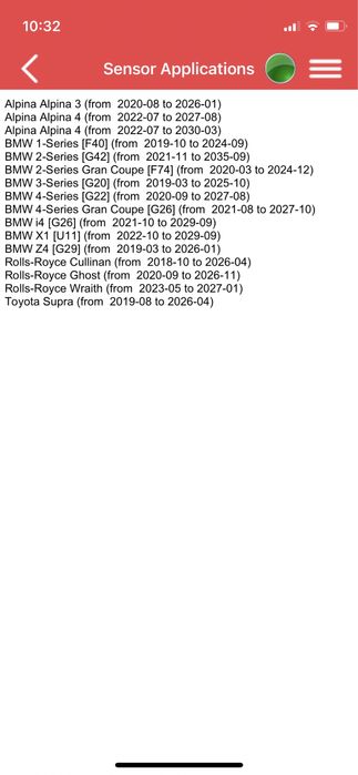 Senzori Presiune Noi Roti BMW F40/G42/F74/G20/G22/G26/G29/Toyota Supra