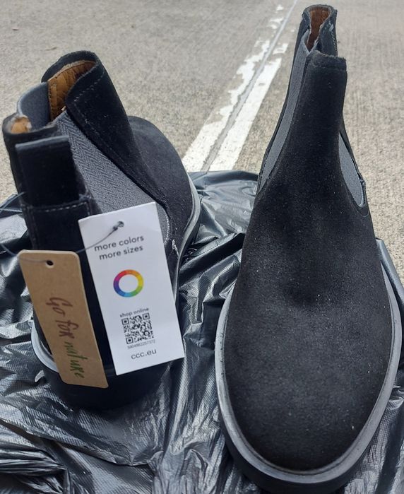 Чисто Нови черни мъжки боти Gino Rossi 42 номер