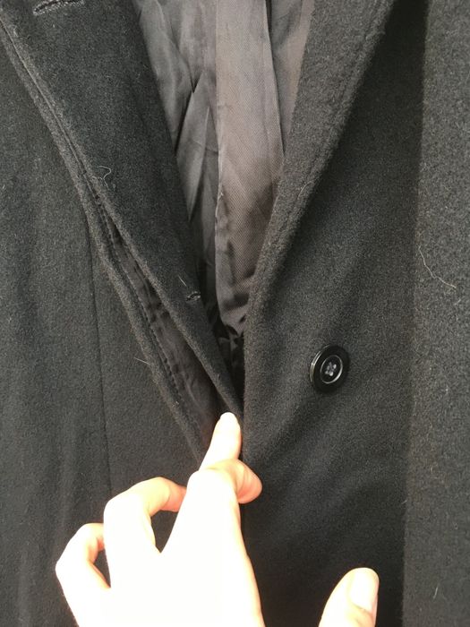 Вълнено елегантно палто с пухена яка