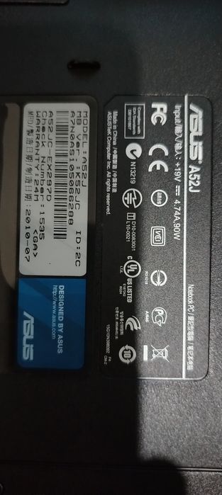 Продам ноутбук Asus A52J
