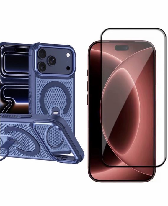 Husa Magsafe TPU Hard + Folie Sticla Iphone 17/17/18 PRO/17/18 PRO MAX/17 AIR
