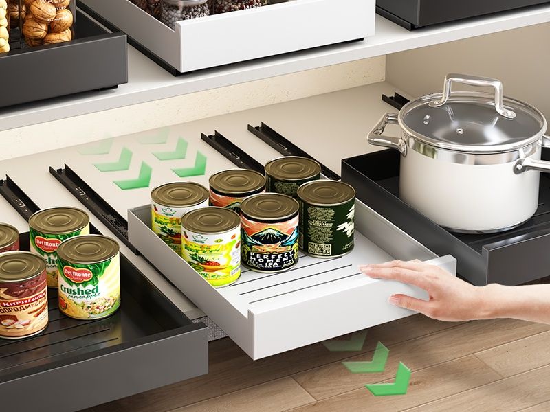 Телескопичен Органайзер за Шкаф 43x35см – Монтаж Без Пробиване, Kitsto