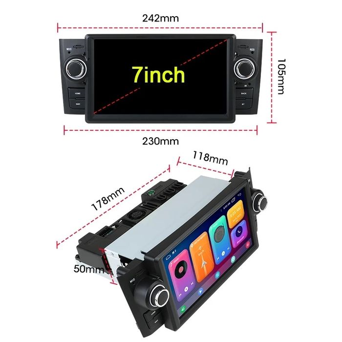 Navigatie android Fiat Linea Punto Waze YouTube Bluetooth