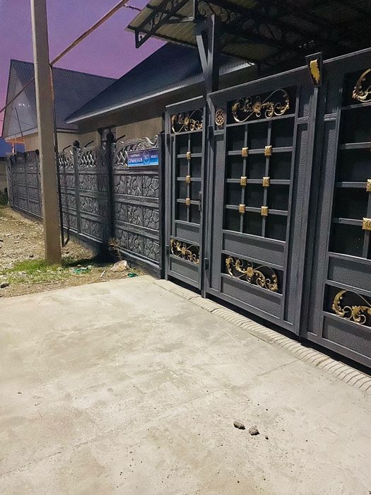 Покраска ворота и еврозабор