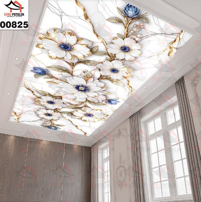 Натяжные потолоки и 3d фото обои Тошкэнт