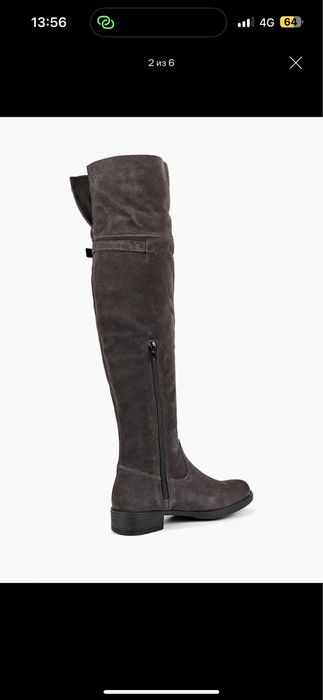 Замшевые ботфорты