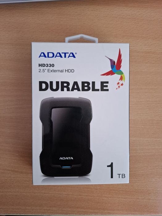 HDD Extern ADATA Durable HD330 1TB, Shock Sensor, 2.5", USB 3.2, Negru