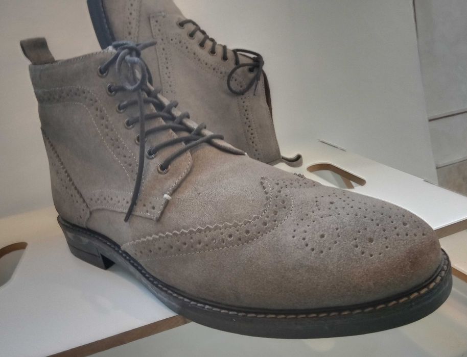 Ghete lace up wingtip Frank Wright 45 piele naturala moale
