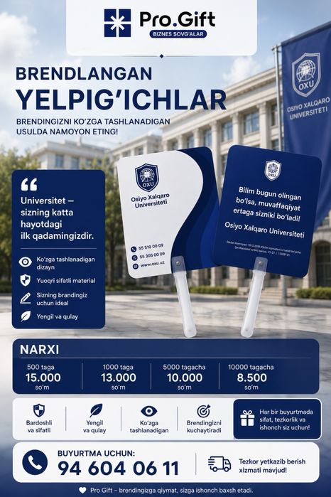 Yelpig‘ichkar logotipingiz tushurilgan