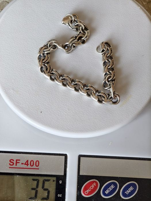 Браслет Бисмарк серебро 34грамм