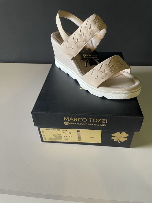Sandale din piele Marco Tozzi by Guid byo Maria Kretschmer, mărimea 40 – NOI  în cutie
