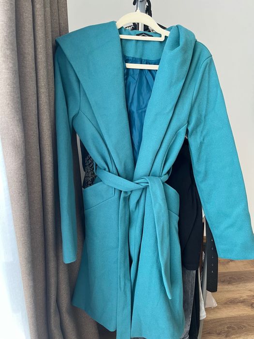 Синьо-зелено палто- S/XS