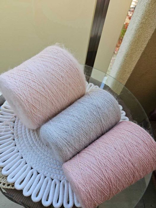 Прежда бобина прежда за плетене ангора заек