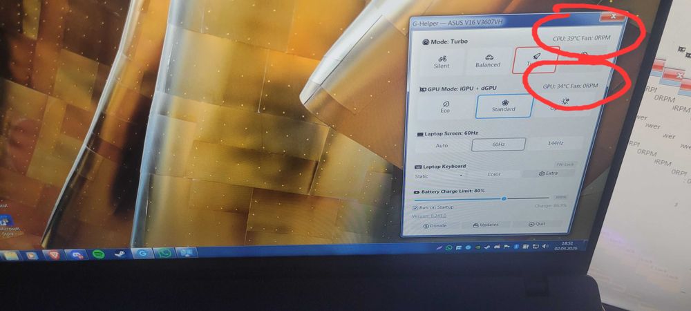 RGB Cooler/Racitor Laptop "Memo" 2420 RPM + Sursa Alimentare 12V | Compatibil cu Laptop-uri 14-17.3 Inch