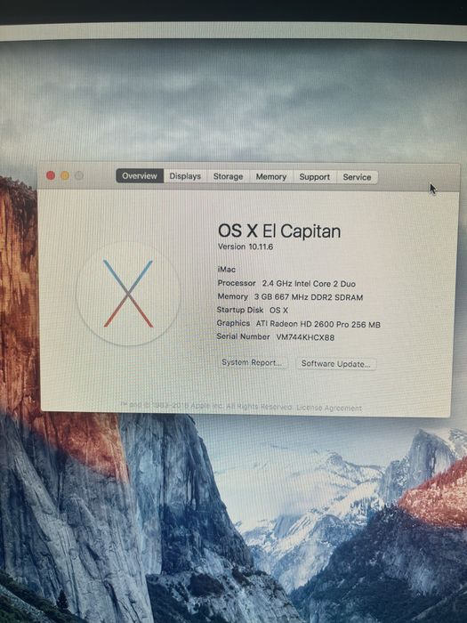 iMac модел А1224 20 -inch В МНОГО ДОБРО СЪСТОЯНИЕ