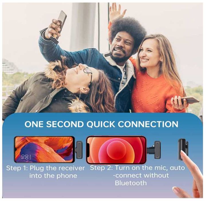 Microfoane wireless IOS Android Lavaliera wireless Bluetooth TIKTOK