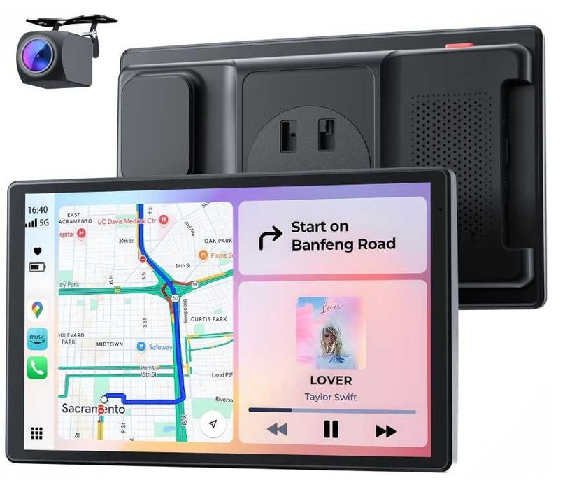 KRUNIA Ecran portabil 8" pentru Apple CarPlay si Android Auto