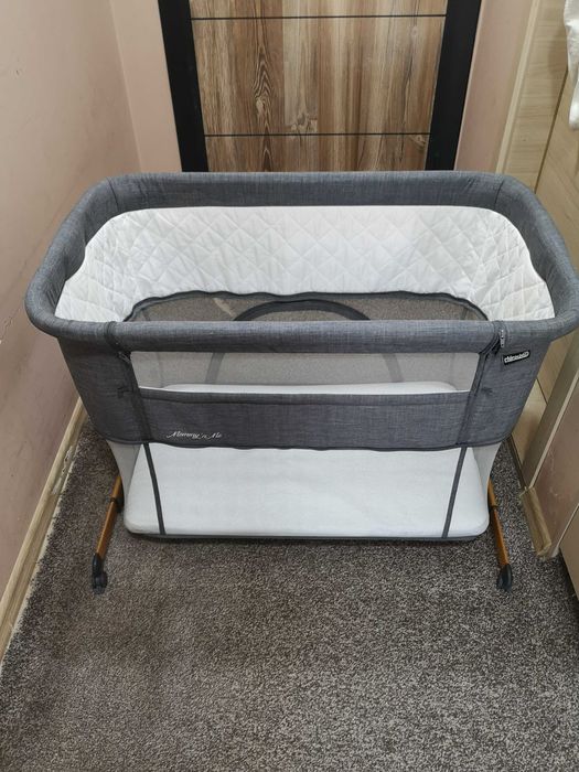 Детска кошара за спане и игра Chipolino Мама и Аз 2 в 1 (графит)