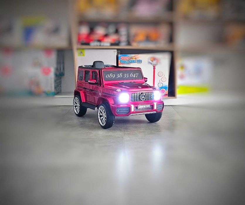 ХИТ!НОВО!Акумулаторен джип Mercedes G63 AMG с 12V,EVA гуми,металик,USB